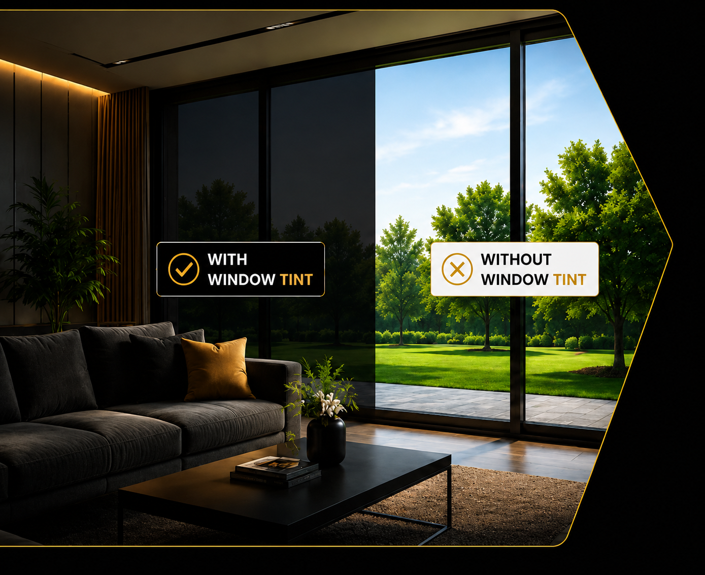 Home with residential window film installed